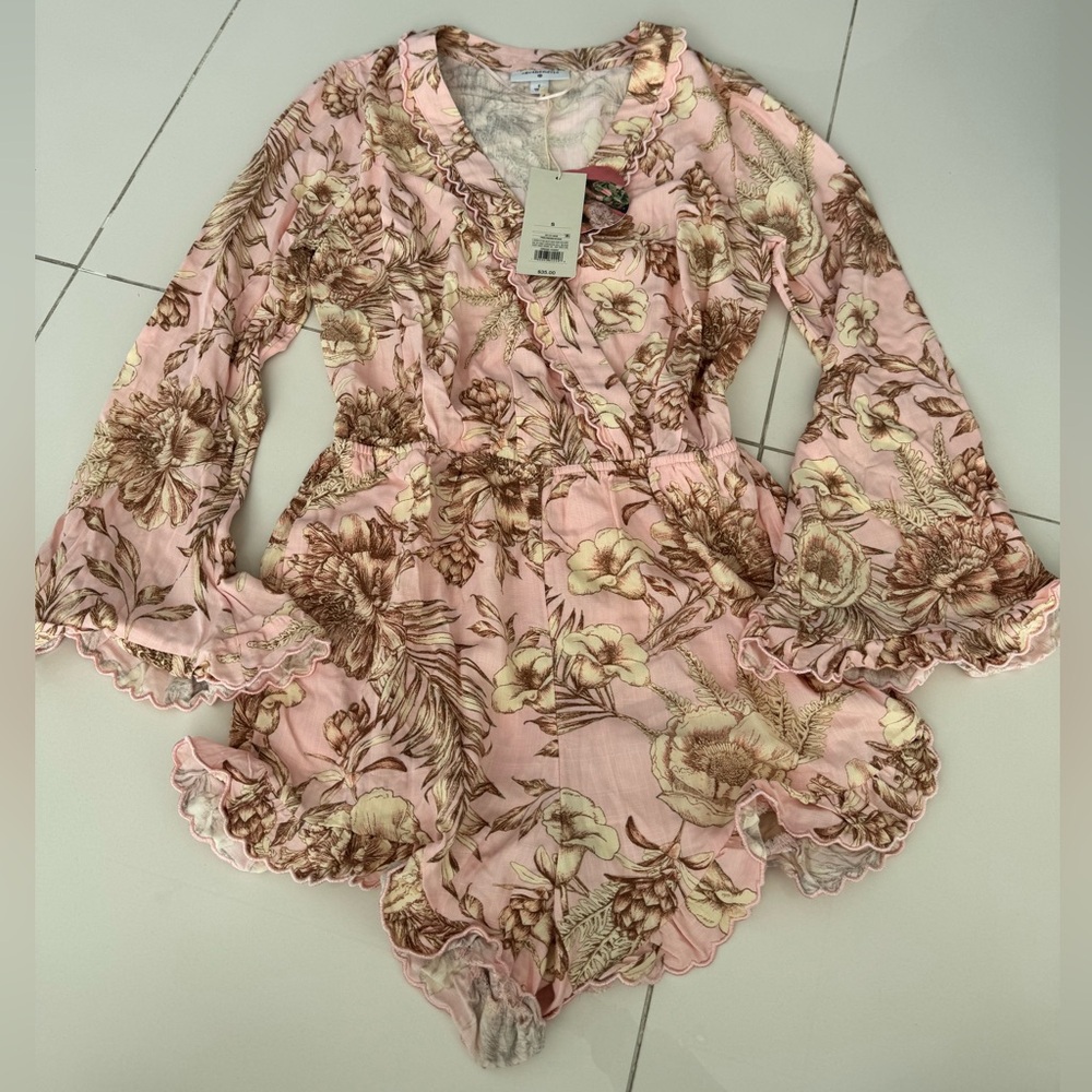 Agua Bendita x Target Floral Flare Sleeve Ruffle Romper